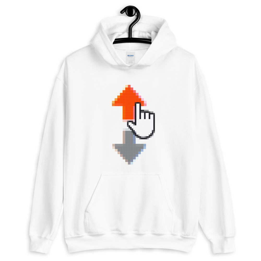 Download upvote, unisex hoodie for Reddit addicts | sarcasius